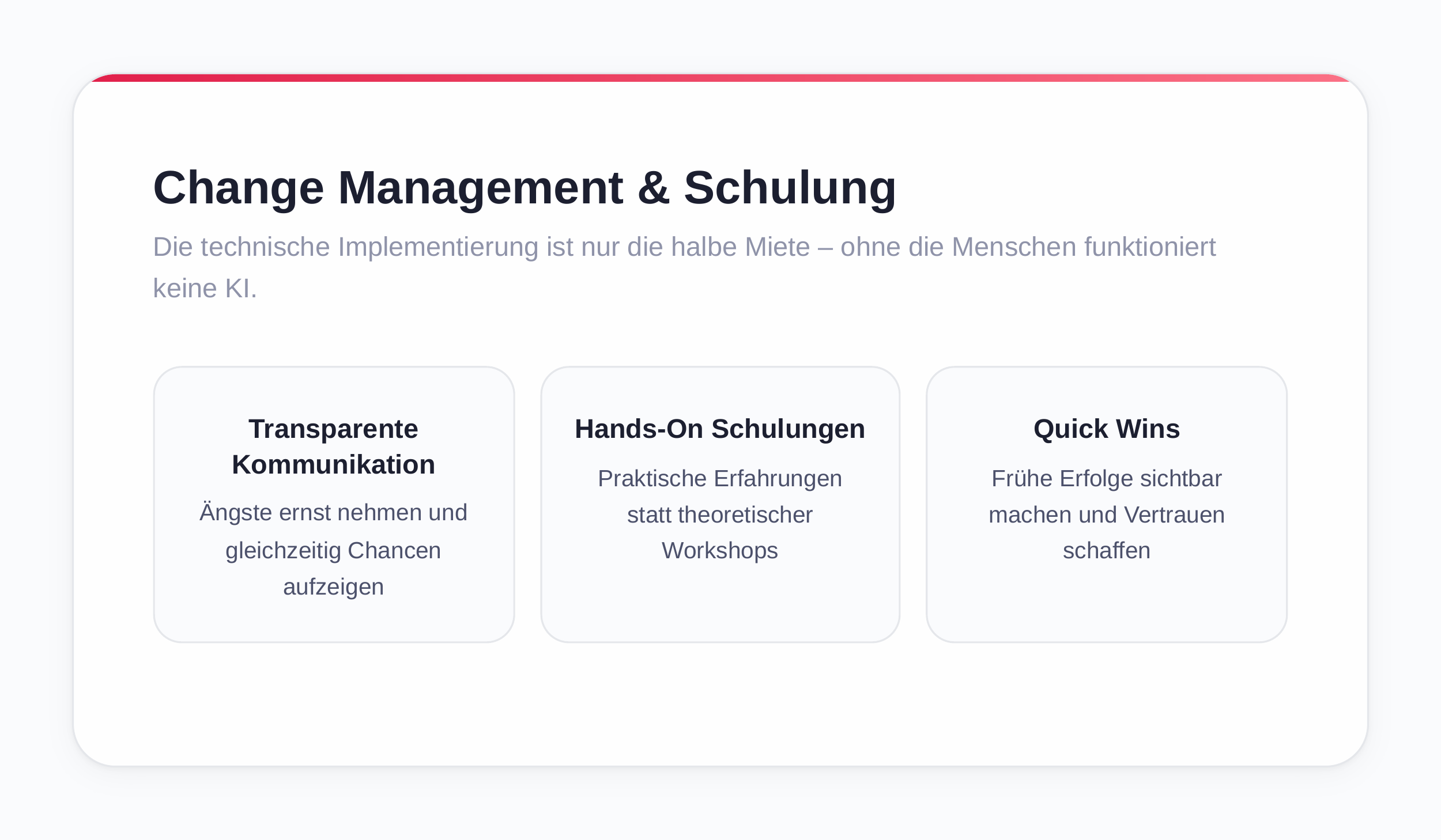 Change management and training